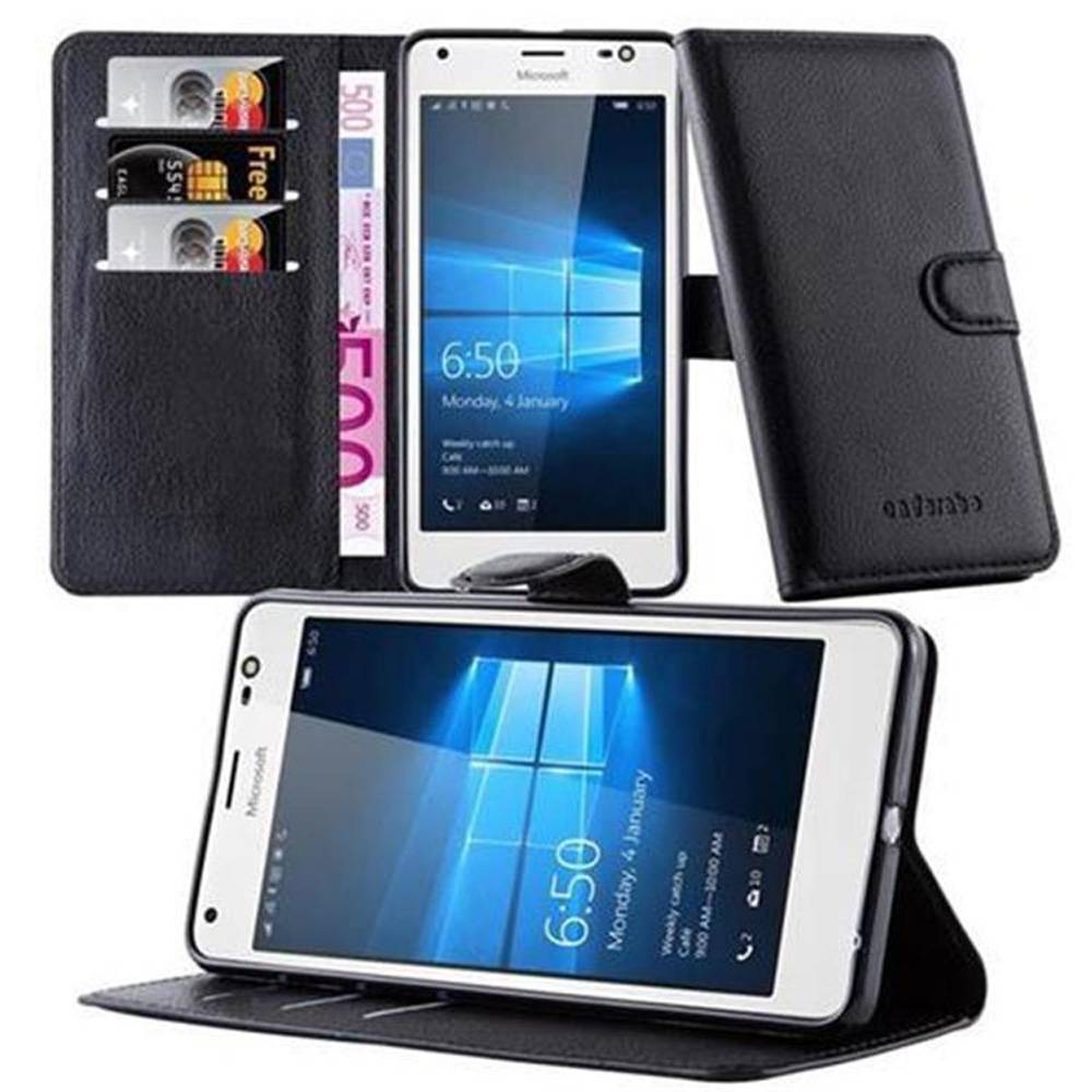 Cadorabo Hülle für Nokia Lumia 850 Schutz Hülle in Schwarz Handyhülle Etui Case Cover Magnetverschluss