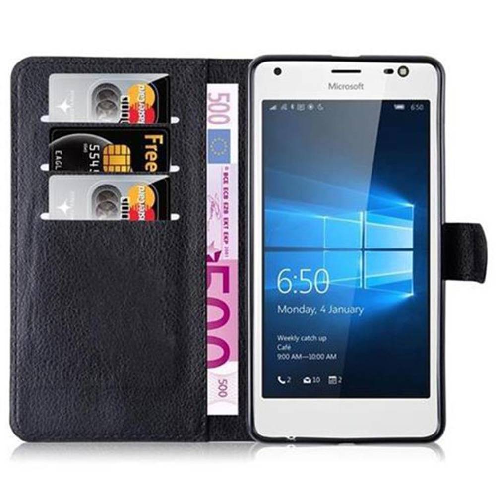 Cadorabo Hülle für Nokia Lumia 850 Schutz Hülle in Schwarz Handyhülle Etui Case Cover Magnetverschluss