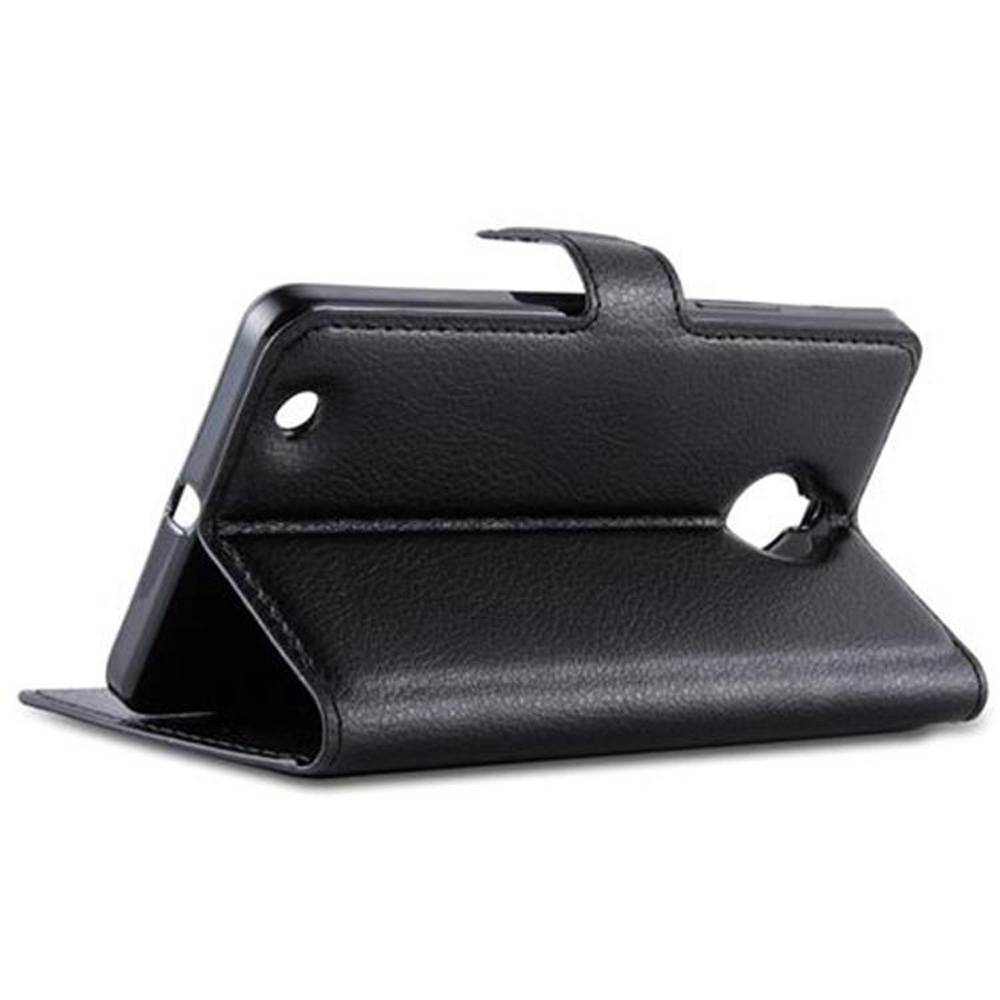 Cadorabo Hülle für Nokia Lumia 850 Schutz Hülle in Schwarz Handyhülle Etui Case Cover Magnetverschluss
