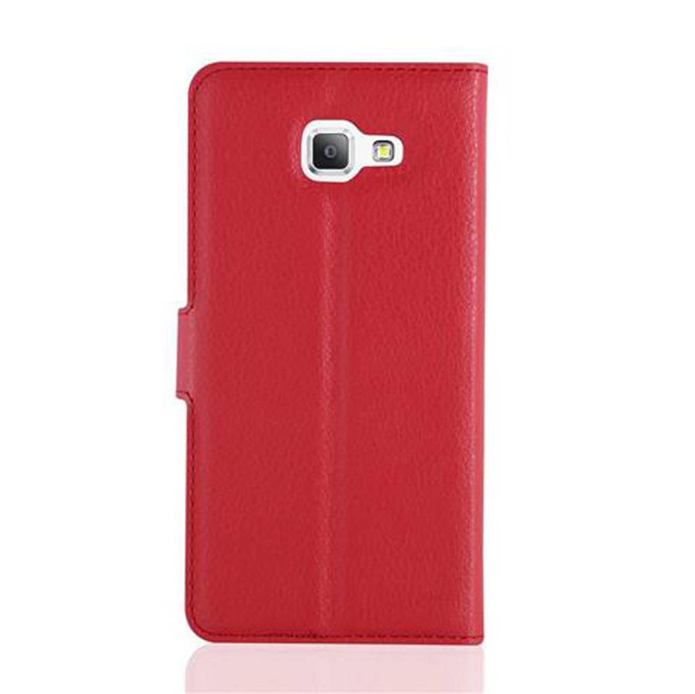 Cadorabo Hülle für Samsung Galaxy A5 2016 Schutz Hülle in Rot Handyhülle Etui Case Cover Magnetverschluss