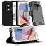 Cadorabo Hülle für Samsung Galaxy S7 Schutz Hülle in Schwarz Handyhülle Etui Case Cover Magnetverschluss