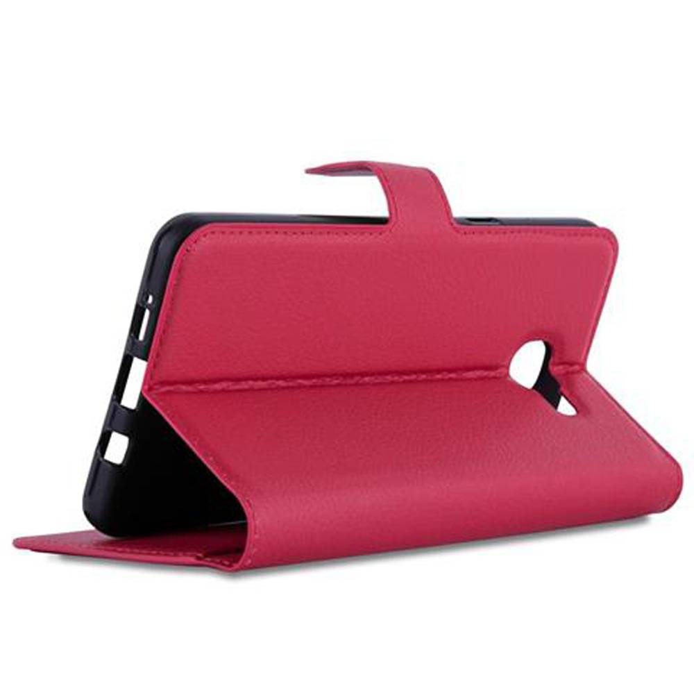 Cadorabo Hülle für Samsung Galaxy A9 2016 Schutz Hülle in Rot Handyhülle Etui Case Cover Magnetverschluss