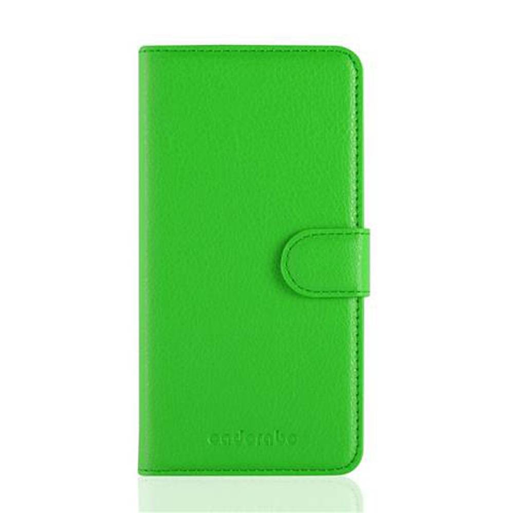 Cadorabo Hülle für Samsung Galaxy A5 2016 Schutz Hülle in Grün Handyhülle Etui Case Cover Magnetverschluss