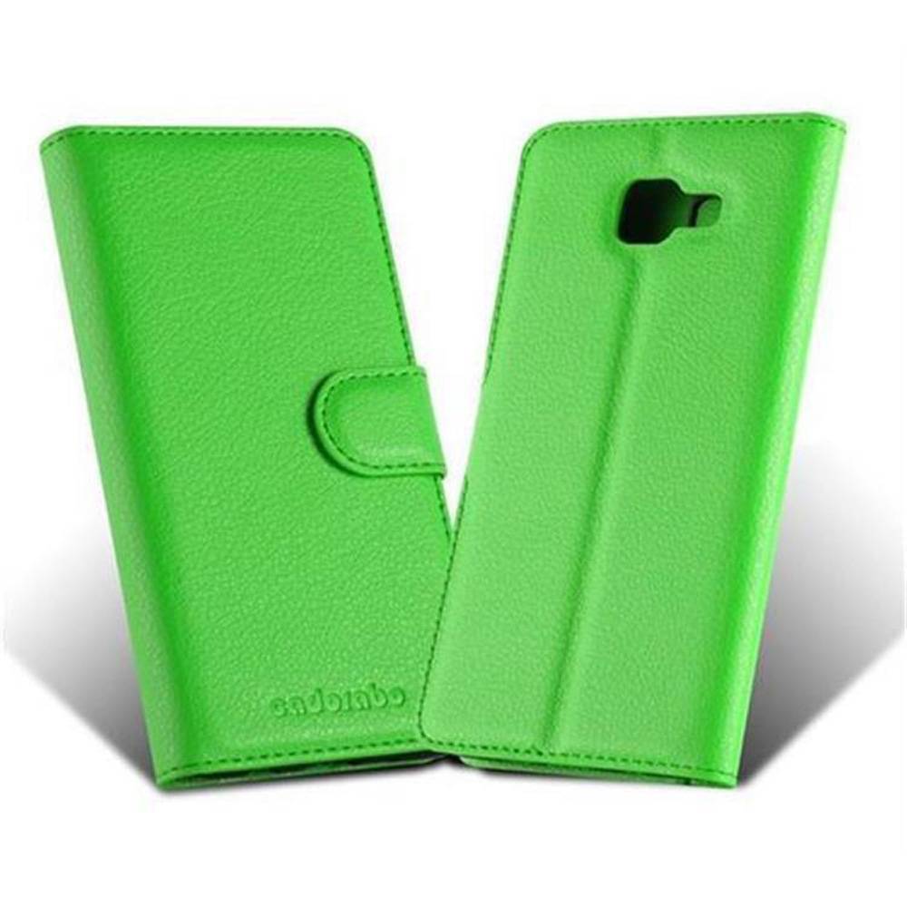 Cadorabo Hülle für Samsung Galaxy A5 2016 Schutz Hülle in Grün Handyhülle Etui Case Cover Magnetverschluss