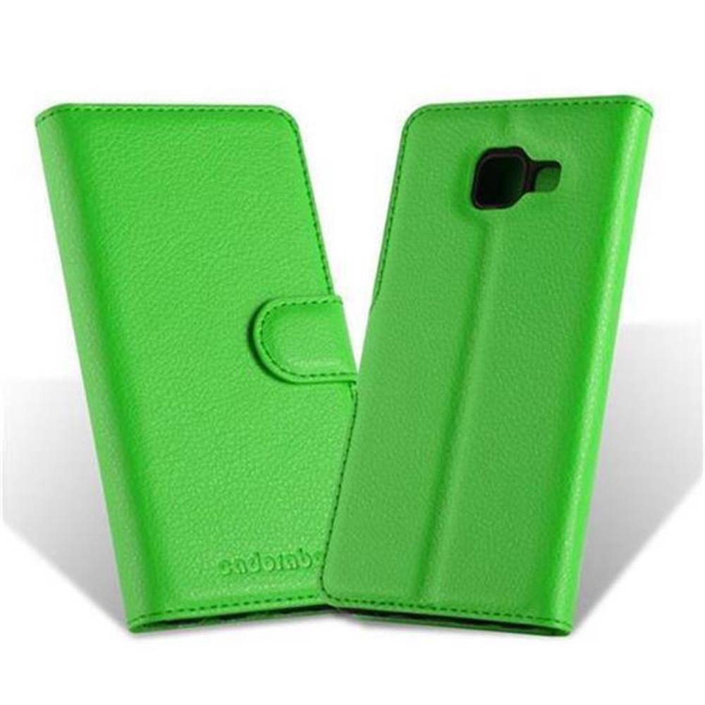 Cadorabo Hülle für Samsung Galaxy A3 2016 Schutz Hülle in Grün Handyhülle Etui Case Cover Magnetverschluss