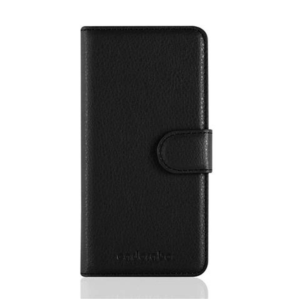 Cadorabo Hülle für Samsung Galaxy A3 2016 Schutz Hülle in Schwarz Handyhülle Etui Case Cover Magnetverschluss