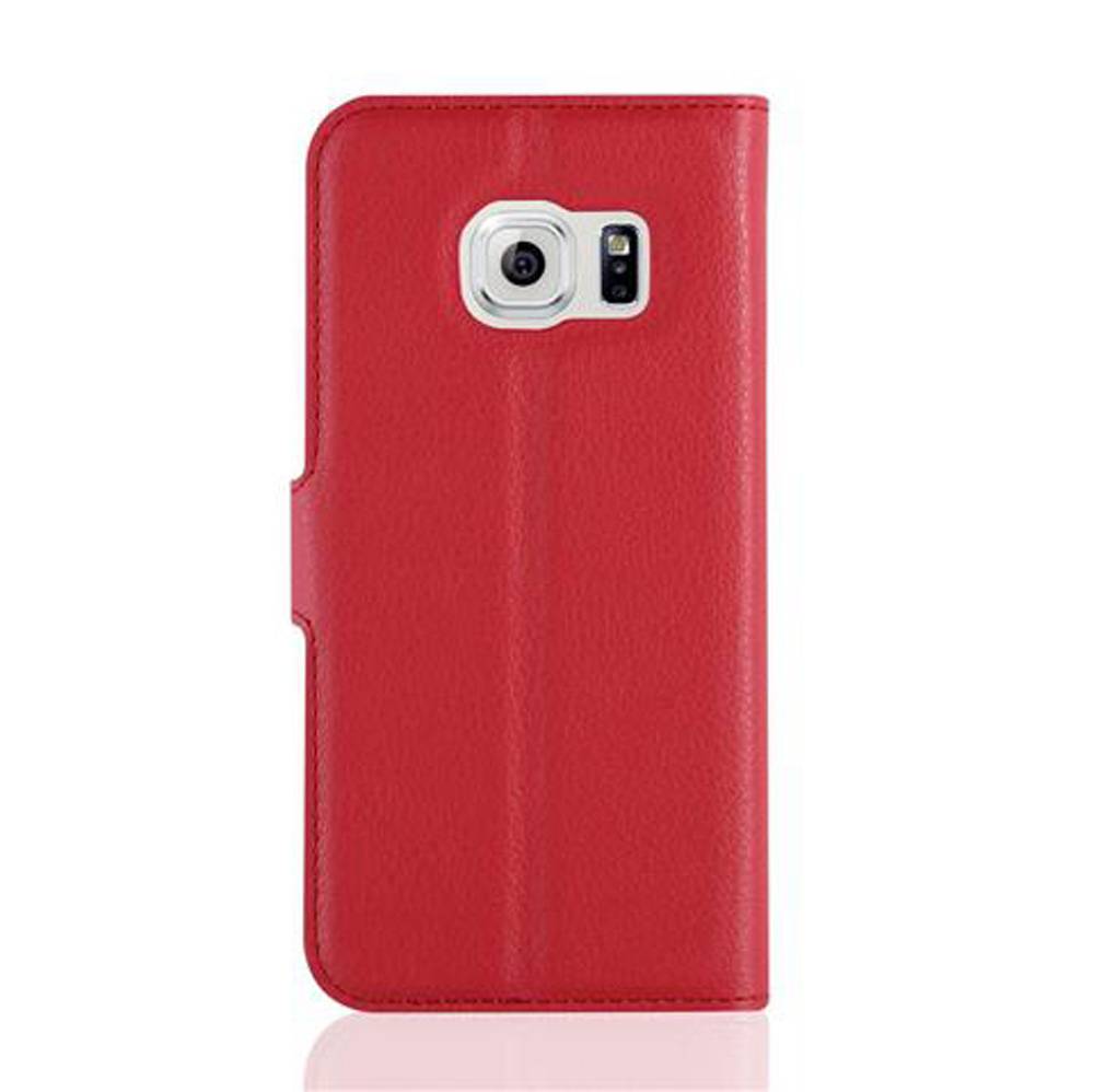 Cadorabo Hülle für Samsung Galaxy S7 Schutz Hülle in Rot Handyhülle Etui Case Cover Magnetverschluss