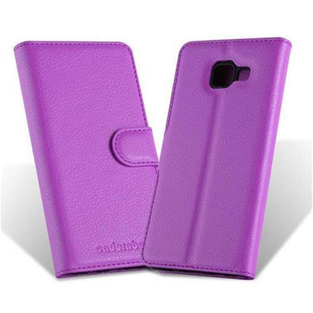 Cadorabo Hülle für Samsung Galaxy A3 2016 Schutz Hülle in Lila Handyhülle Etui Case Cover Magnetverschluss
