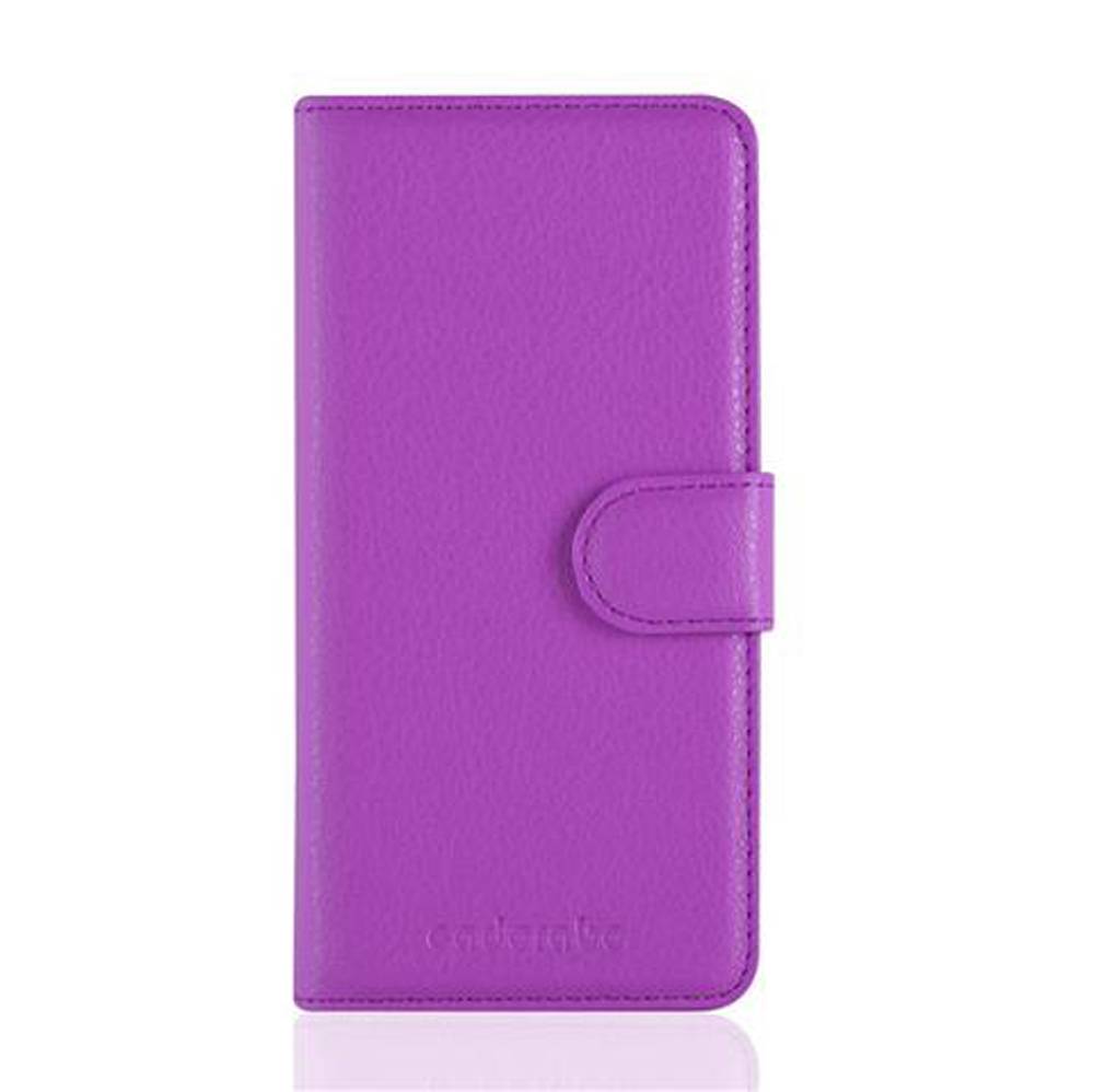Cadorabo Hülle für Samsung Galaxy A3 2016 Schutz Hülle in Lila Handyhülle Etui Case Cover Magnetverschluss