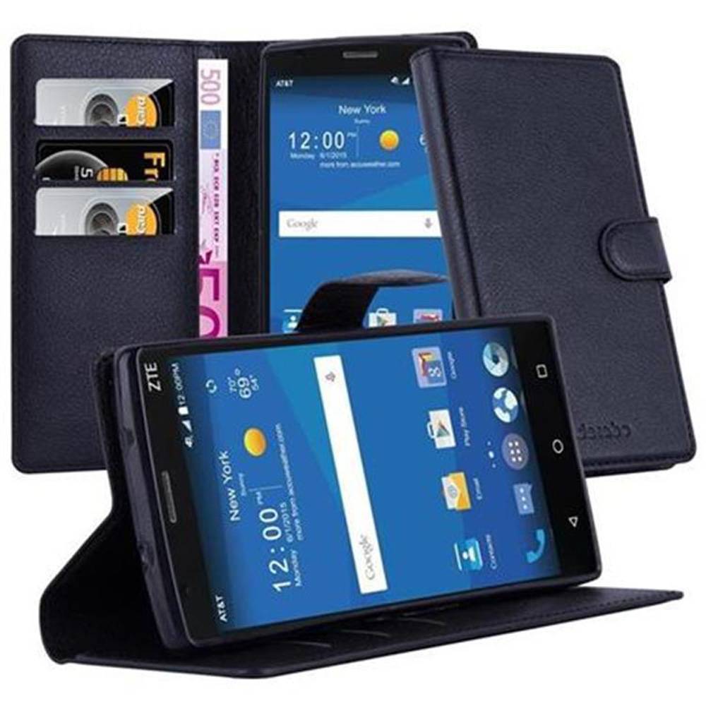 Cadorabo Hülle für ZTE Zmax 2 Schutz Hülle in Schwarz Handyhülle Etui Case Cover Magnetverschluss