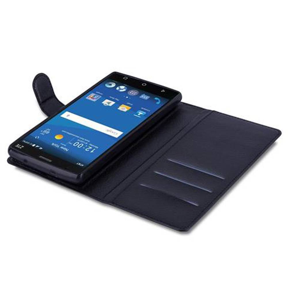 Cadorabo Hülle für ZTE Zmax 2 Schutz Hülle in Schwarz Handyhülle Etui Case Cover Magnetverschluss