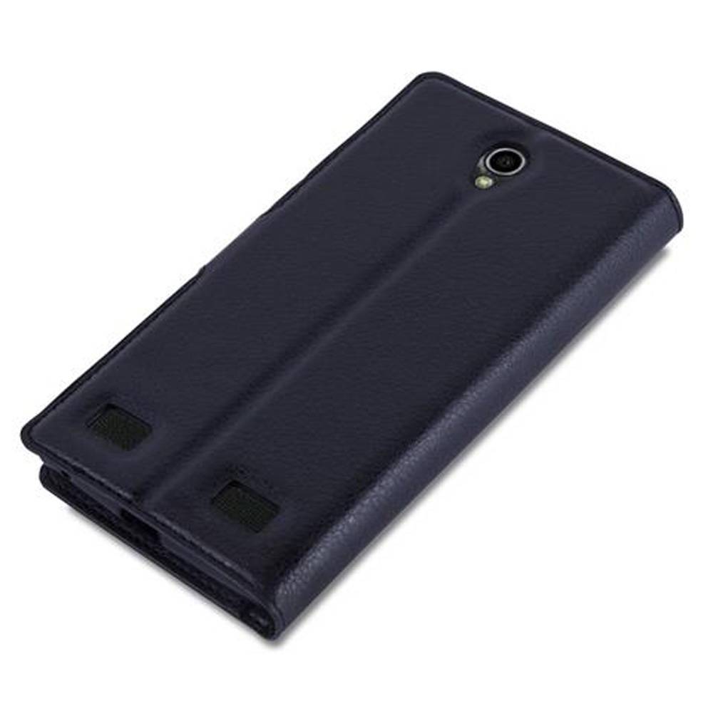 Cadorabo Hülle für ZTE Zmax 2 Schutz Hülle in Schwarz Handyhülle Etui Case Cover Magnetverschluss
