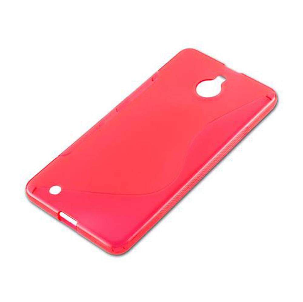 Cadorabo Schutzhülle für Nokia Lumia 850 Hülle in Rot Handyhülle Case TPU Silikon Etui