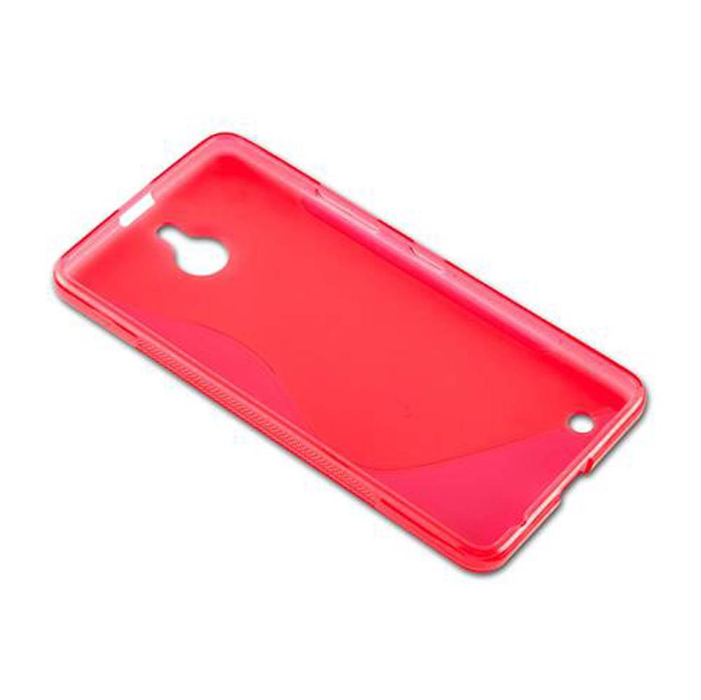 Cadorabo Schutzhülle für Nokia Lumia 850 Hülle in Rot Handyhülle Case TPU Silikon Etui