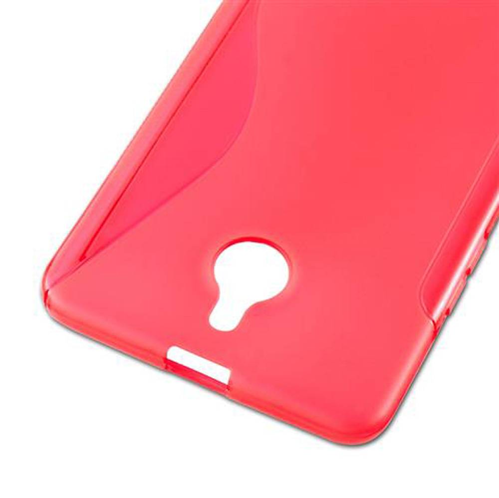 Cadorabo Schutzhülle für Nokia Lumia 850 Hülle in Rot Handyhülle Case TPU Silikon Etui