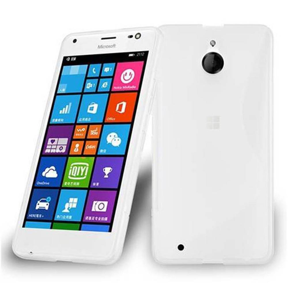 Cadorabo Schutzhülle für Nokia Lumia 850 Hülle in Transparent Handyhülle Case TPU Silikon Etui