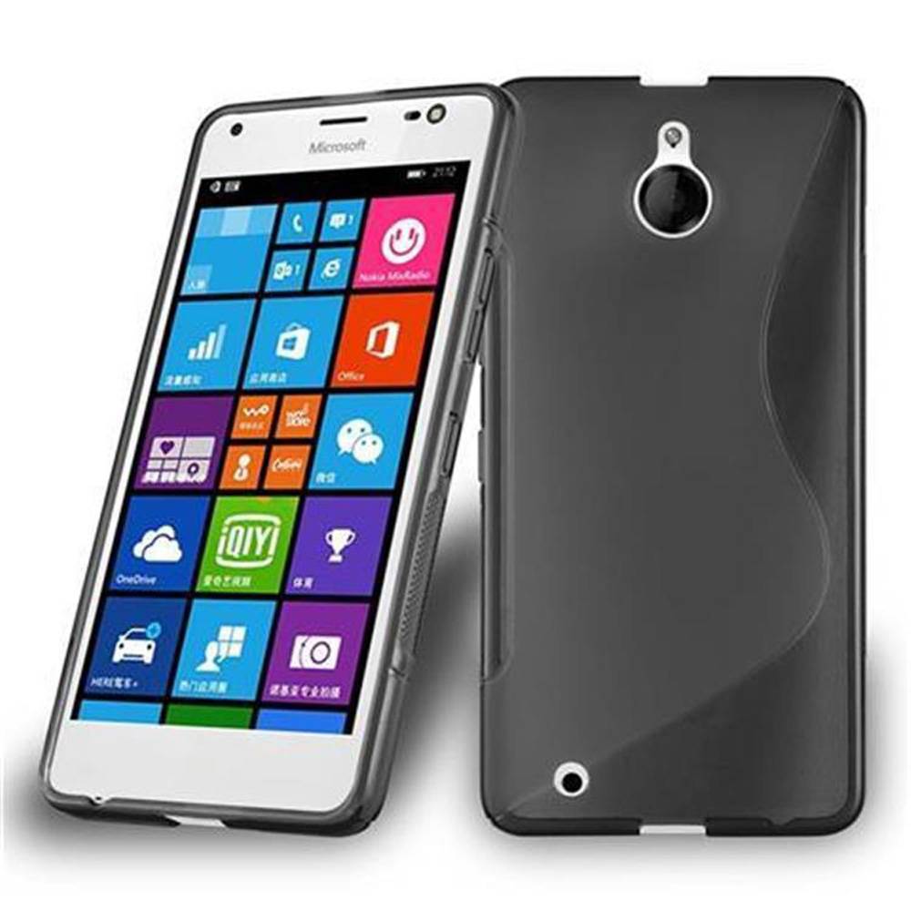 Cadorabo Schutzhülle für Nokia Lumia 850 Hülle in Schwarz Handyhülle Case TPU Silikon Etui