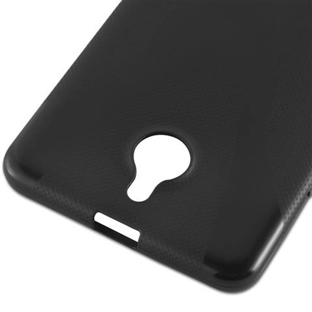 Cadorabo Handyhülle für Nokia Lumia 850 in Schwarz Hülle Schutzhülle TPU Silikon Backcover Case