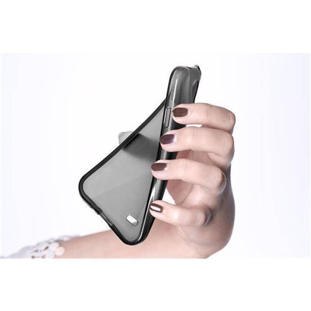 Cadorabo Handyhülle für Nokia Lumia 850 in Schwarz Hülle Schutzhülle TPU Silikon Backcover Case
