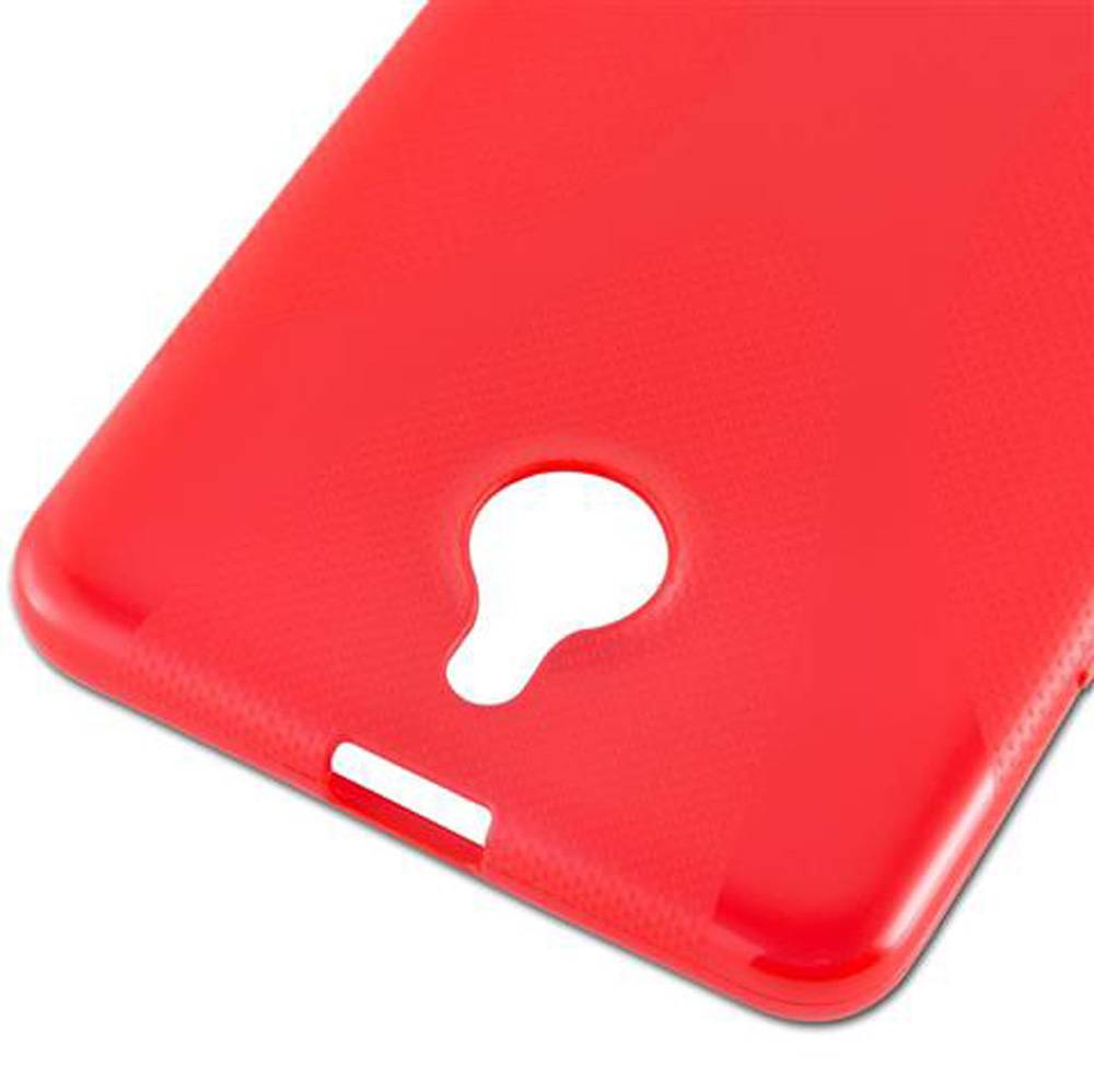 Cadorabo Handyhülle für Nokia Lumia 850 in Rot Hülle Schutzhülle TPU Silikon Backcover Case