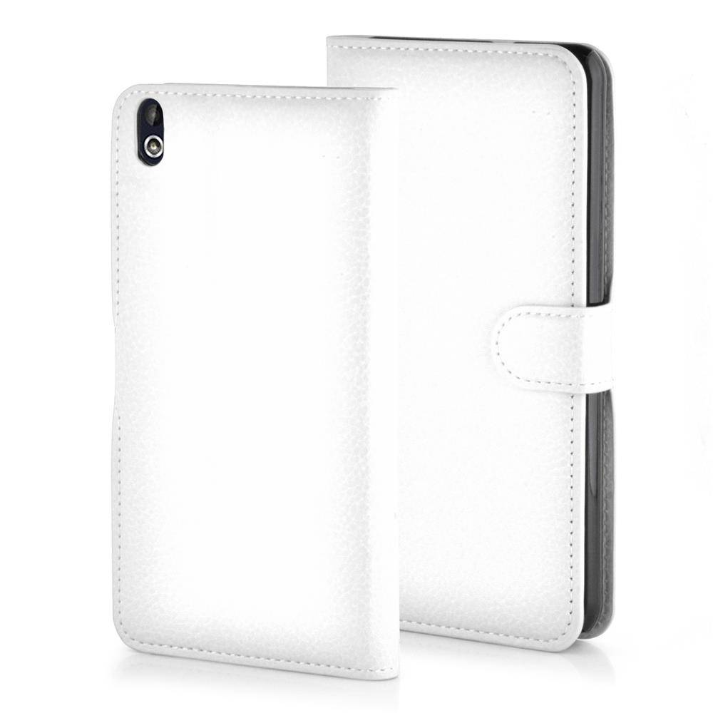 Cadorabo Hülle für HTC Desire 816 Schutz Hülle in Weiß Handyhülle Etui Case Cover Magnetverschluss