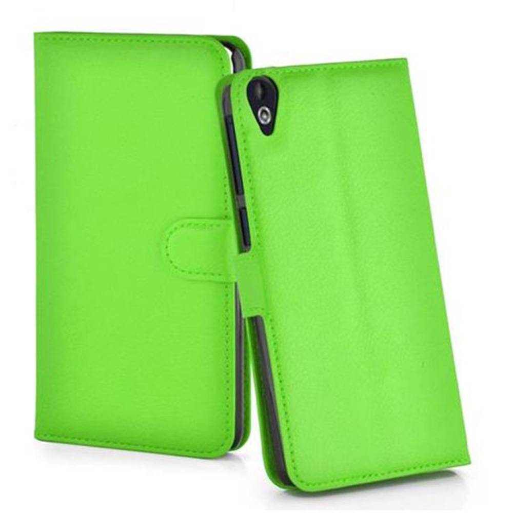 Cadorabo Hülle für HTC Desire 820 Schutz Hülle in Grün Handyhülle Etui Case Cover Magnetverschluss
