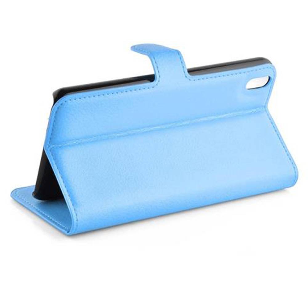 Cadorabo Hülle für HTC Desire 816 Schutz Hülle in Blau Handyhülle Etui Case Cover Magnetverschluss