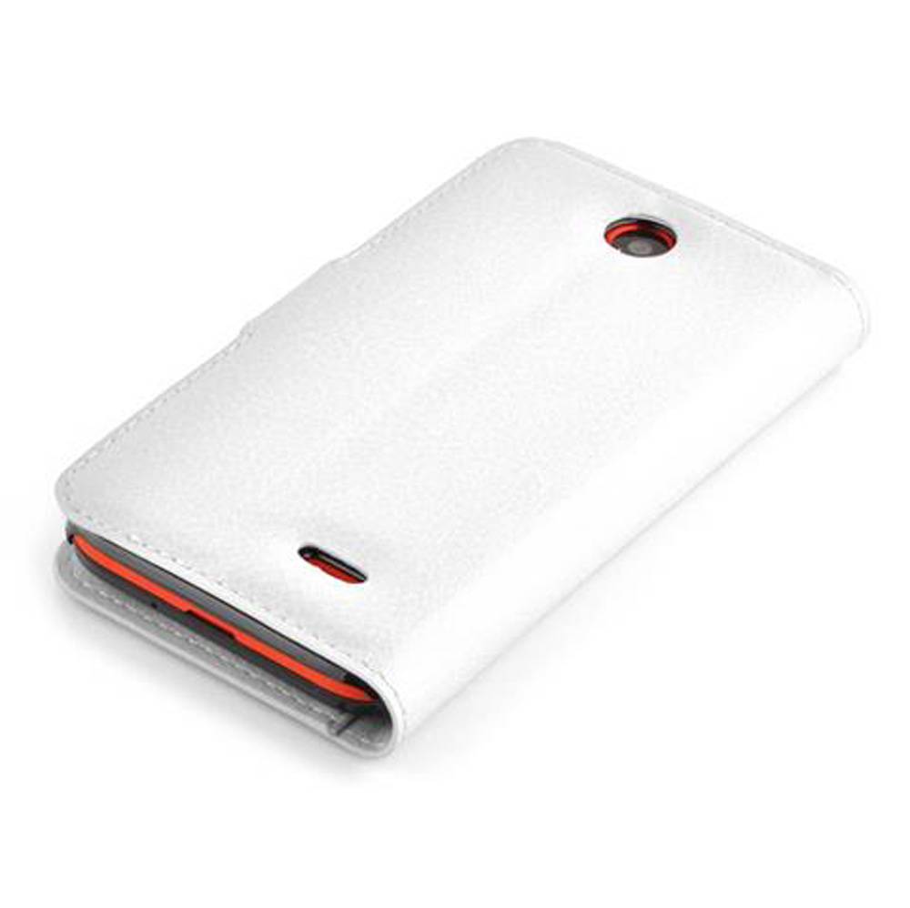 Cadorabo Hülle für HTC Desire 310 Schutz Hülle in Weiß Handyhülle Etui Case Cover Magnetverschluss