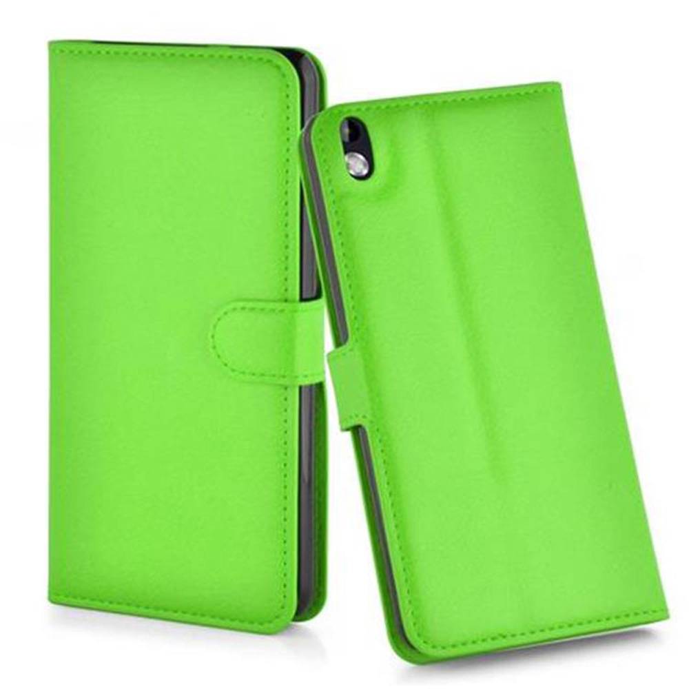 Cadorabo Hülle für HTC Desire 816 Schutz Hülle in Grün Handyhülle Etui Case Cover Magnetverschluss