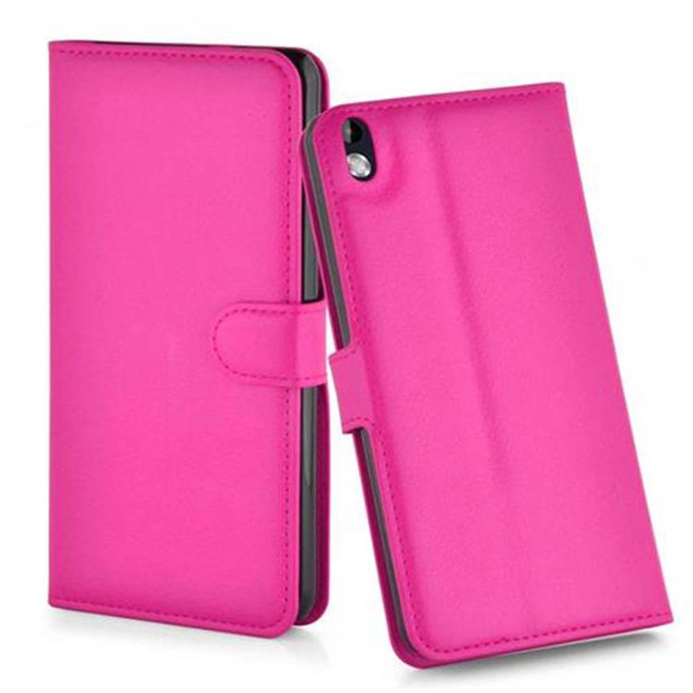 Cadorabo Hülle für HTC Desire 816 Schutz Hülle in Pink Handyhülle Etui Case Cover Magnetverschluss