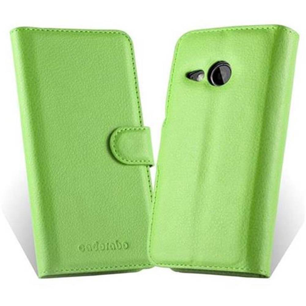 Cadorabo Hülle für HTC ONE M8 MINI Schutz Hülle in Grün Handyhülle Etui Case Cover Magnetverschluss