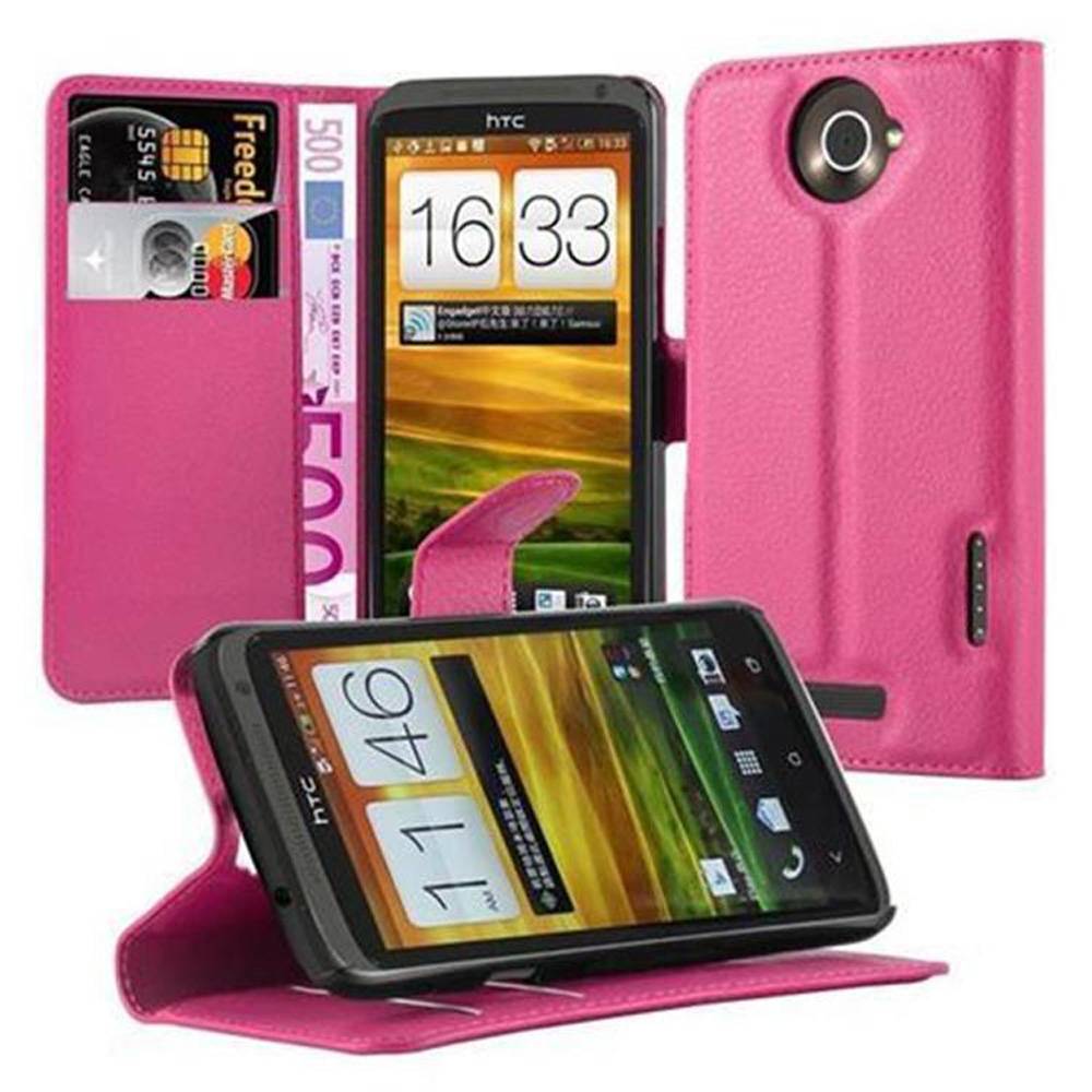 Cadorabo Hülle für HTC ONE X / X+ Schutz Hülle in Pink Handyhülle Etui Case Cover Magnetverschluss