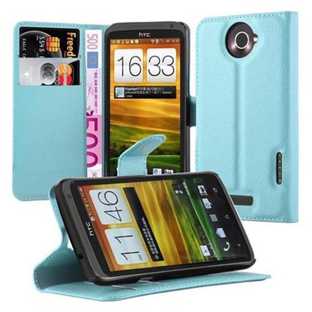 Cadorabo Hülle für HTC ONE X / X+ Schutz Hülle in Blau Handyhülle Etui Case Cover Magnetverschluss