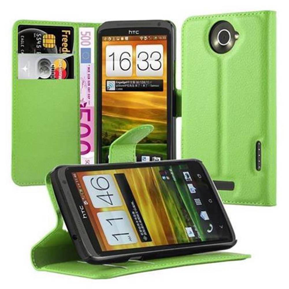 Cadorabo Hülle für HTC ONE X / X+ Schutz Hülle in Grün Handyhülle Etui Case Cover Magnetverschluss