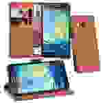 Cadorabo Hülle für Samsung Galaxy J5 2015 Schutz Hülle in Braun Handyhülle Etui Case Cover Magnetverschluss