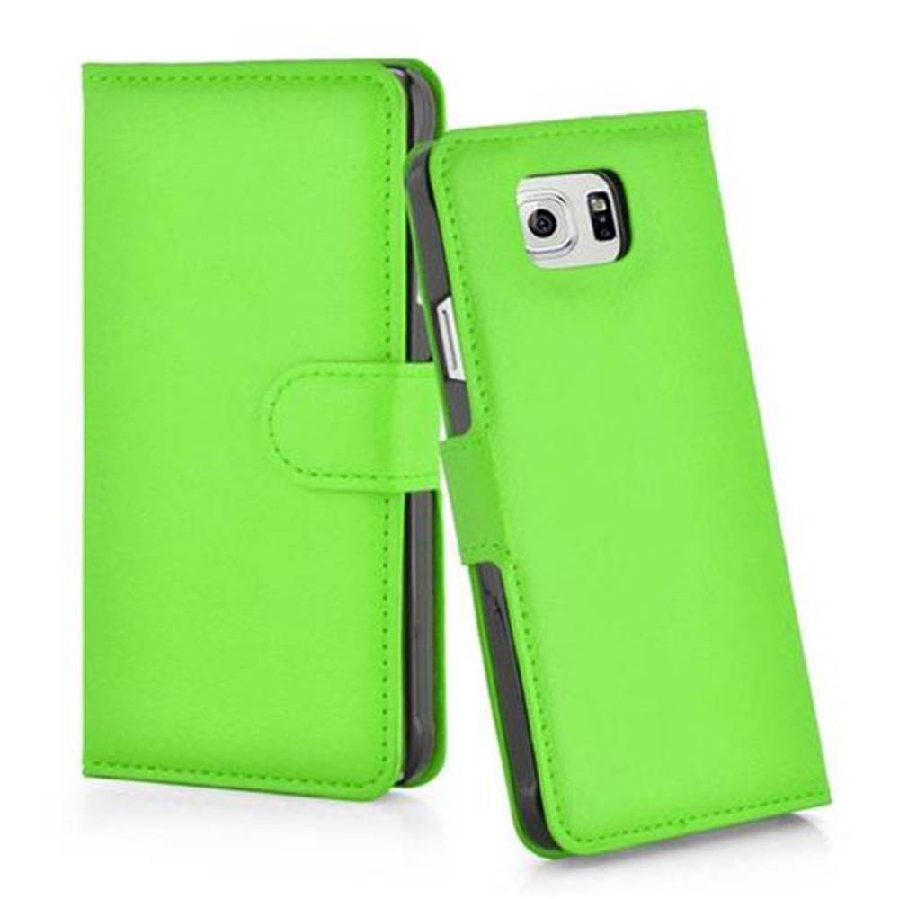 Cadorabo Hülle für Samsung Galaxy S6 Schutz Hülle in Grün Handyhülle Etui Case Cover Magnetverschluss