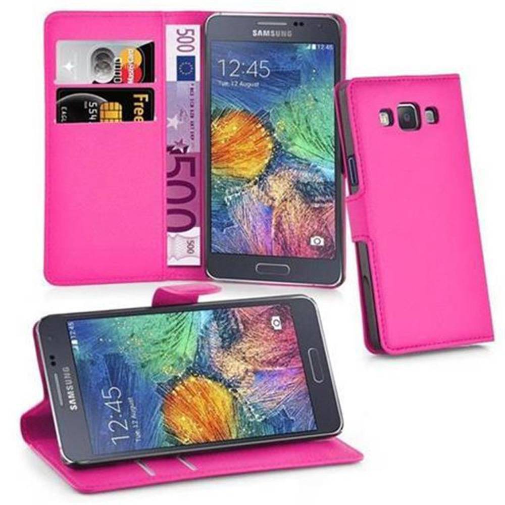 Cadorabo Hülle für Samsung Galaxy A7 2015 Schutz Hülle in Pink Handyhülle Etui Case Cover Magnetverschluss