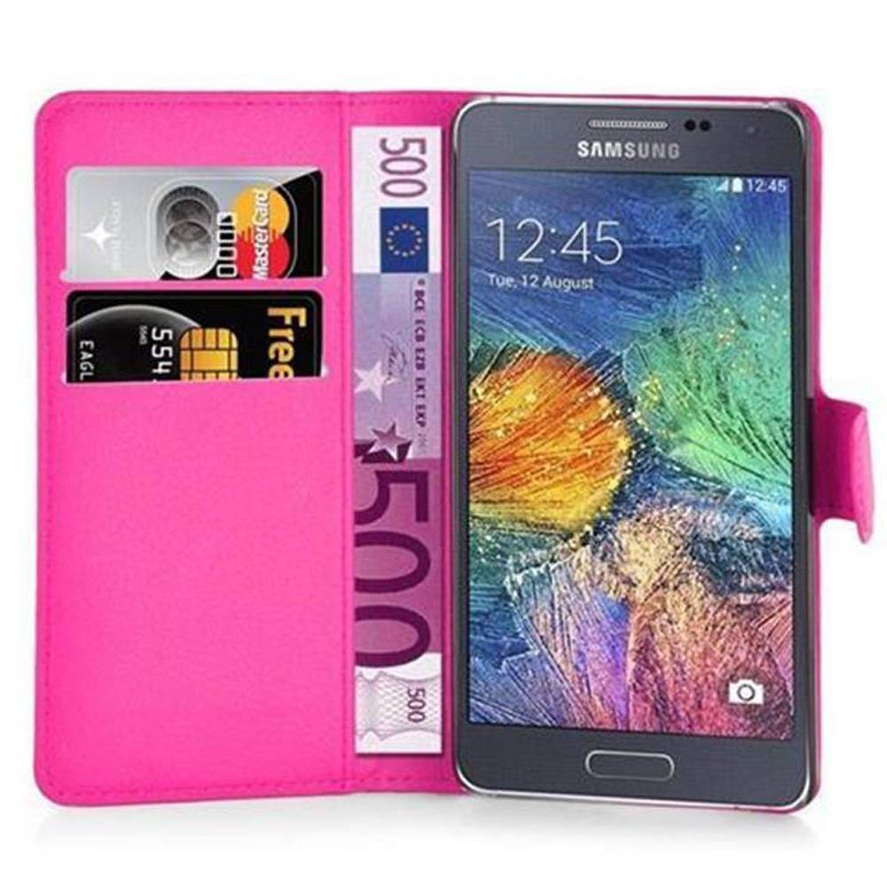 Cadorabo Hülle für Samsung Galaxy A7 2015 Schutz Hülle in Pink Handyhülle Etui Case Cover Magnetverschluss