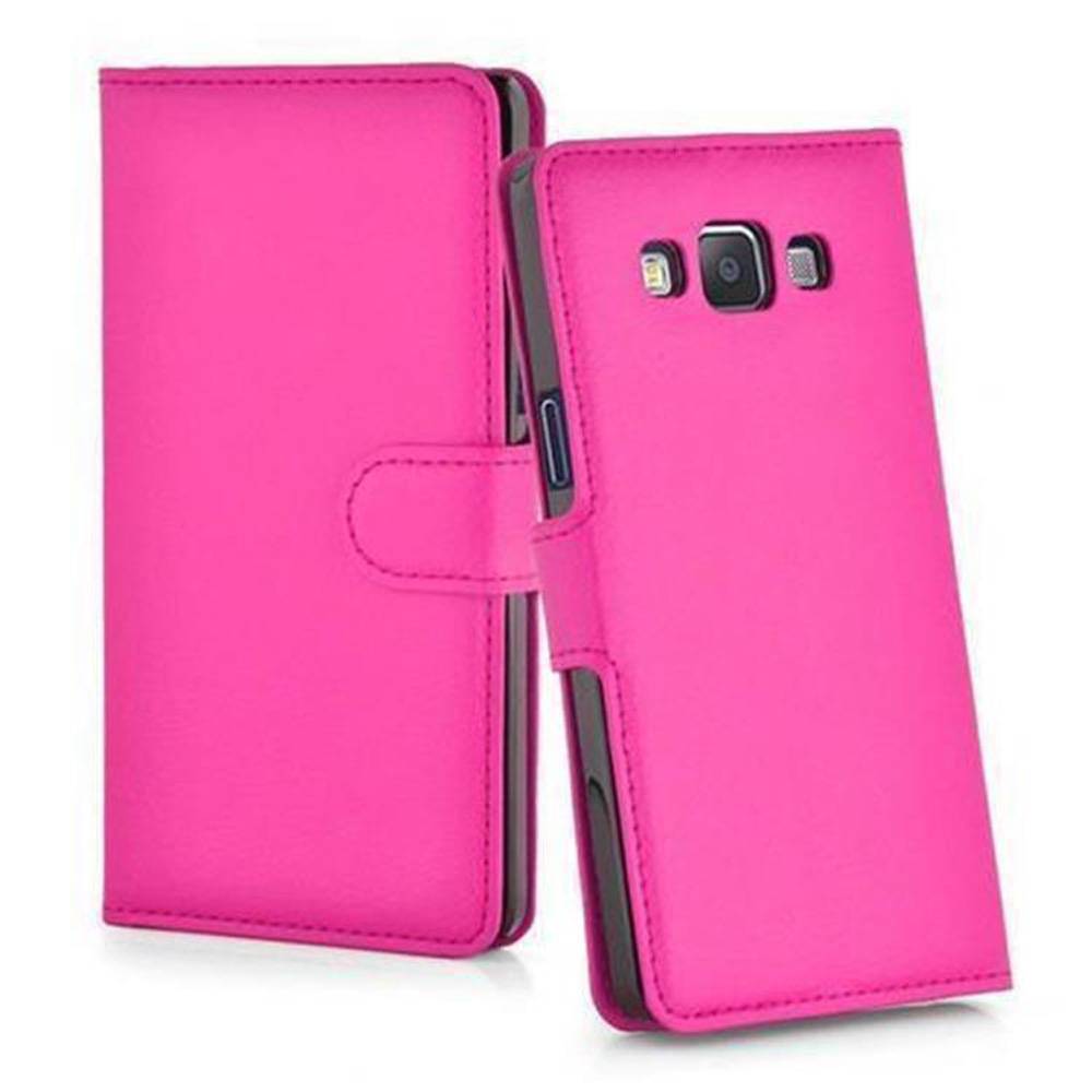 Cadorabo Hülle für Samsung Galaxy A7 2015 Schutz Hülle in Pink Handyhülle Etui Case Cover Magnetverschluss