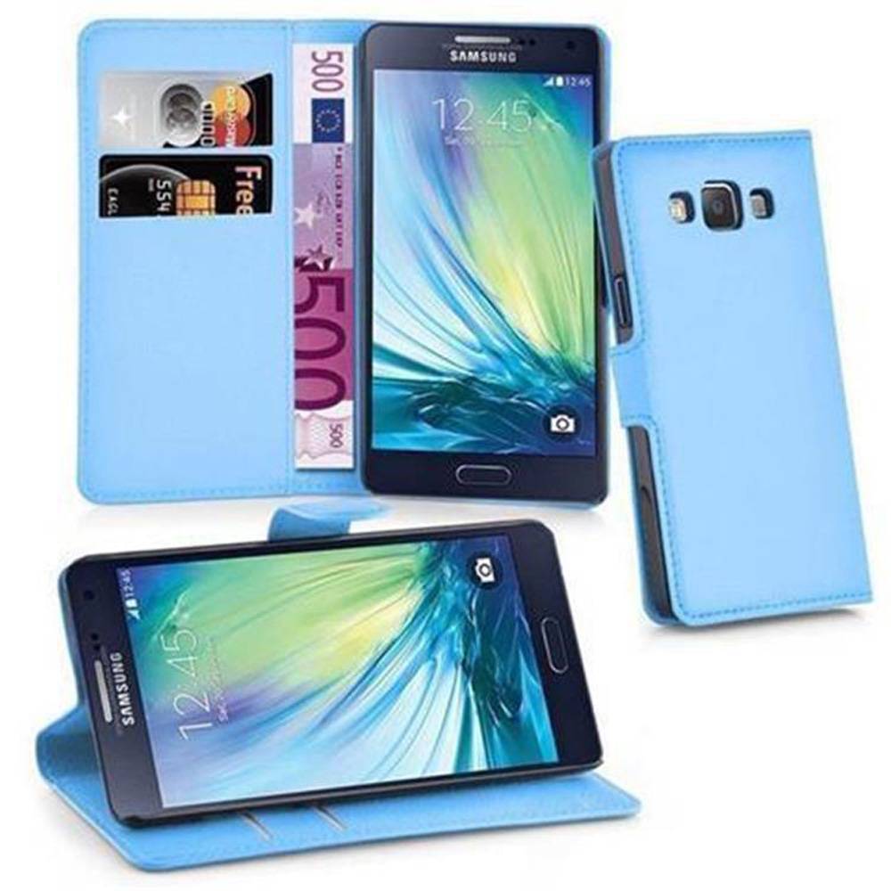 Cadorabo Hülle für Samsung Galaxy J5 2015 Schutz Hülle in Blau Handyhülle Etui Case Cover Magnetverschluss