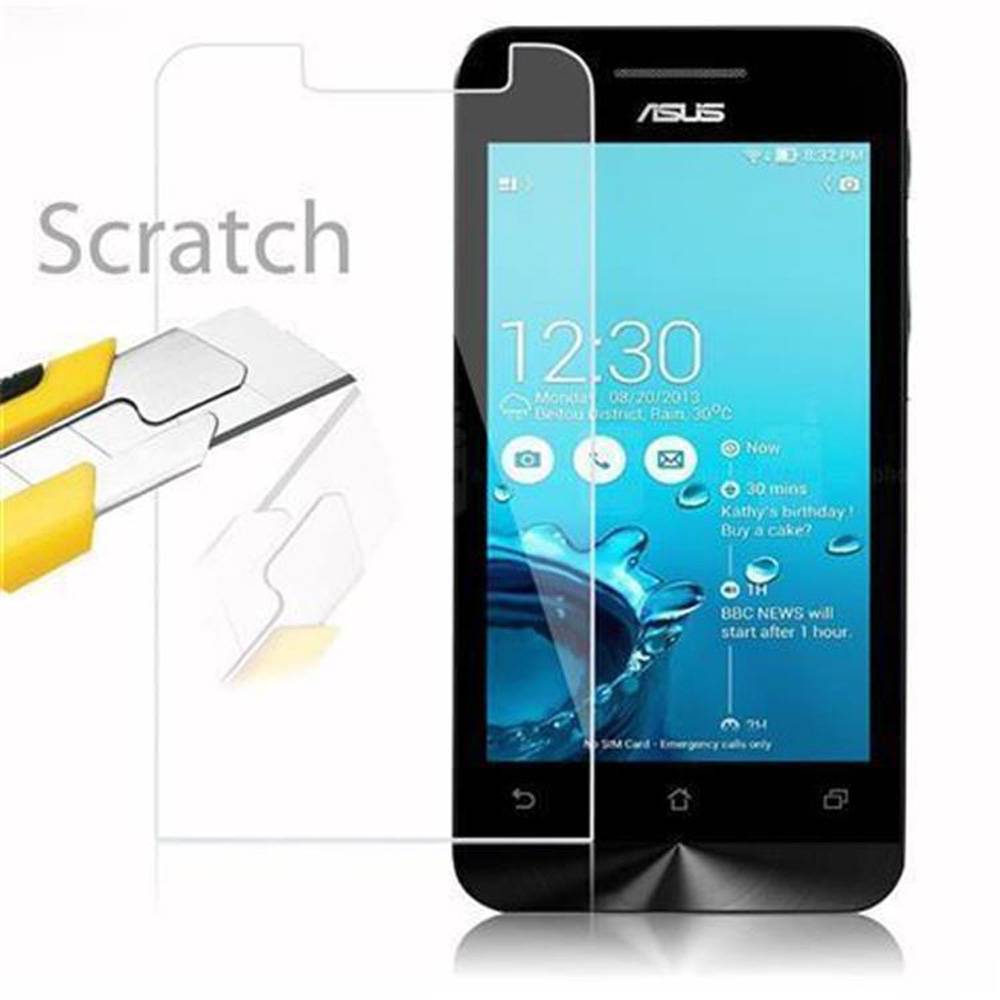 Cadorabo Panzer Folie für Asus ZenFone 4 2014 Schutzfolie in Transparent Gehärtetes Tempered Display-Schutzglas
