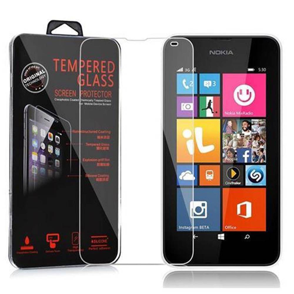 Cadorabo Panzer Folie für Nokia Lumia 540 Schutzfolie in Transparent Gehärtetes Tempered Display-Schutzglas