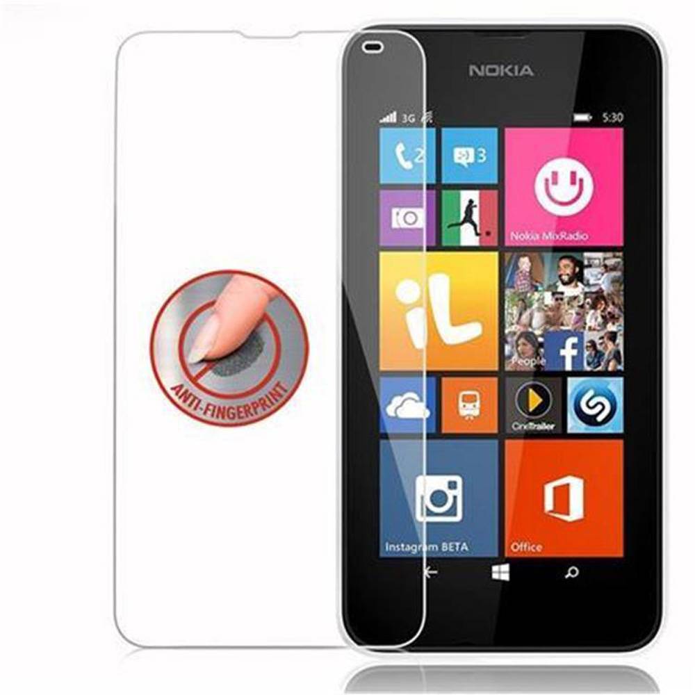Cadorabo Panzer Folie für Nokia Lumia 540 Schutzfolie in Transparent Gehärtetes Tempered Display-Schutzglas