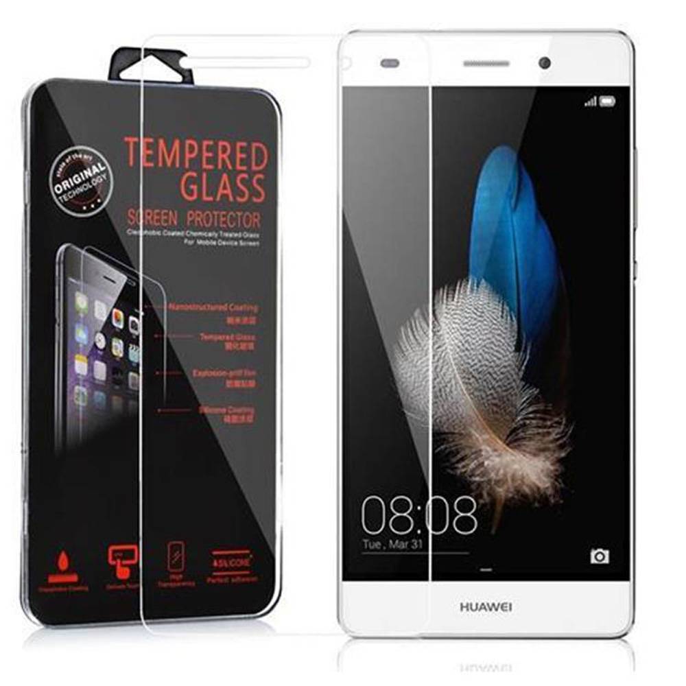 Cadorabo Panzer Folie für Huawei P8 LITE Schutzfolie in Transparent Gehärtetes Tempered Display-Schutzglas
