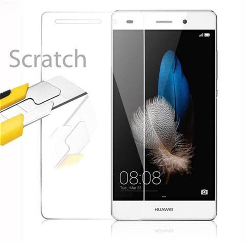 Cadorabo Panzer Folie für Huawei P8 LITE Schutzfolie in Transparent Gehärtetes Tempered Display-Schutzglas