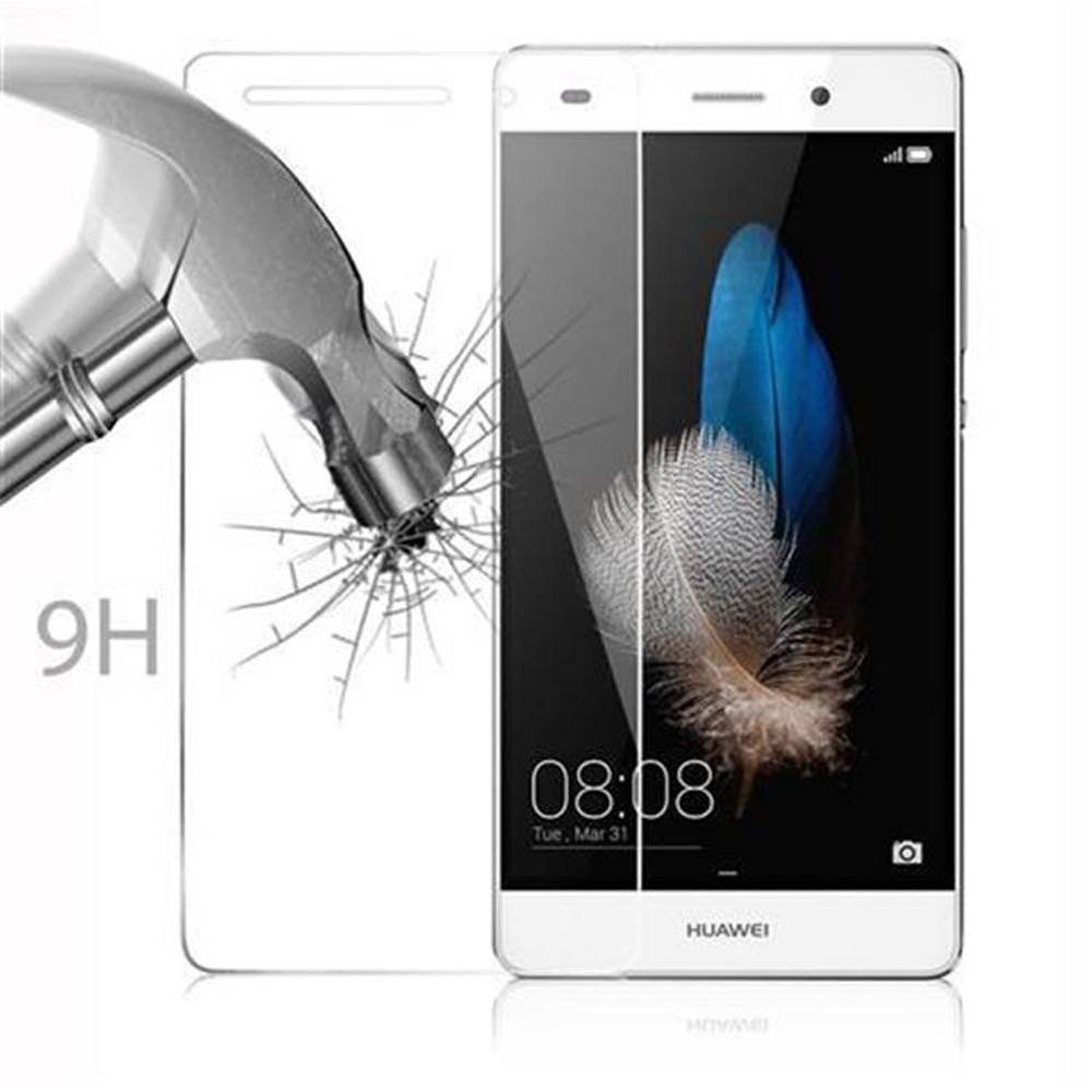 Cadorabo Panzer Folie für Huawei P8 LITE Schutzfolie in Transparent Gehärtetes Tempered Display-Schutzglas