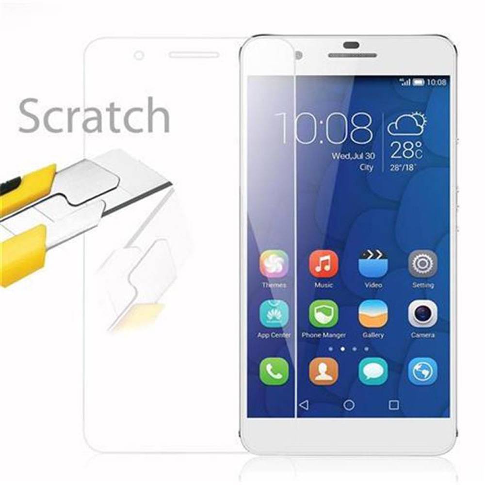 Cadorabo Panzer Folie für Honor 6 PLUS / 6X Schutzfolie in Transparent Gehärtetes Tempered Display-Schutzglas