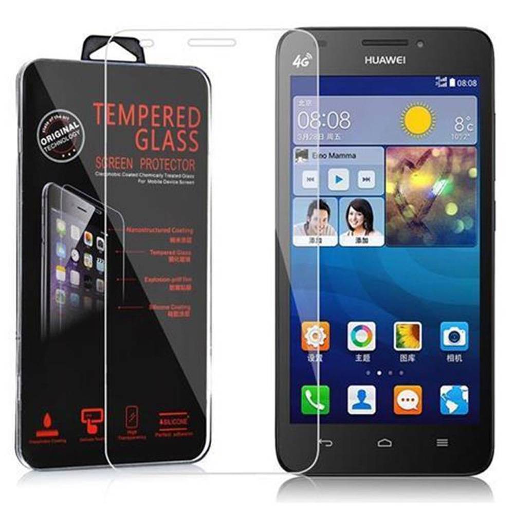 Cadorabo Panzer Folie für Huawei Ascend G620 Schutzfolie in Transparent Gehärtetes Tempered Display-Schutzglas