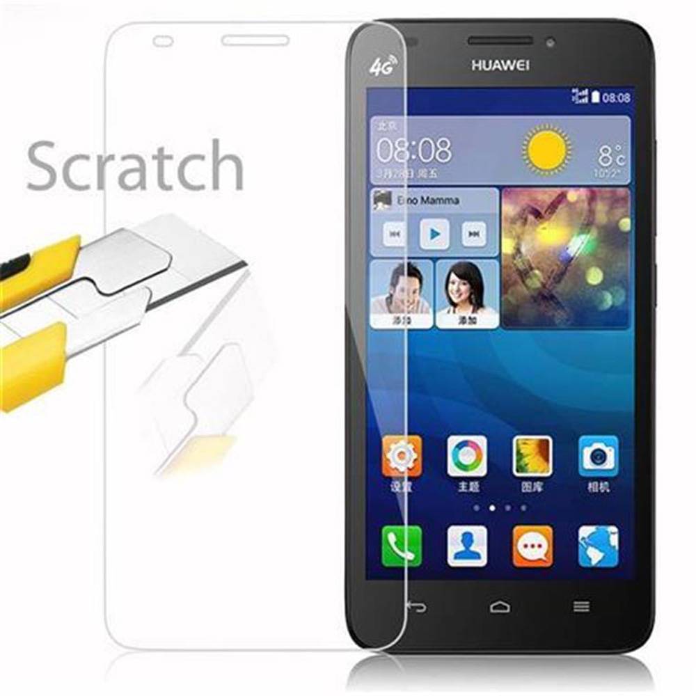 Cadorabo Panzer Folie für Huawei Ascend G620 Schutzfolie in Transparent Gehärtetes Tempered Display-Schutzglas