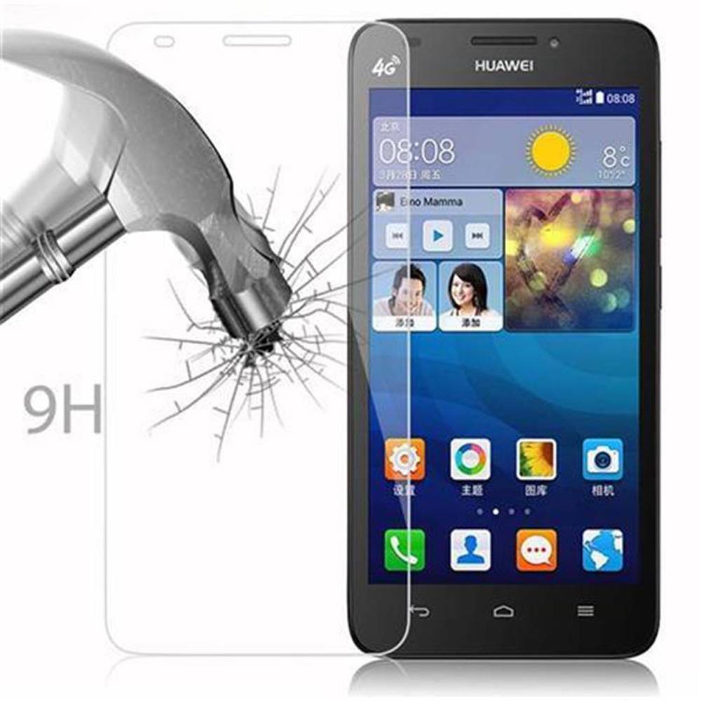 Cadorabo Panzer Folie für Huawei Ascend G620 Schutzfolie in Transparent Gehärtetes Tempered Display-Schutzglas